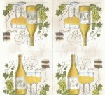 Серветка для декупажу 'Vino Bianco'. 33*33 см, 3-х шарові