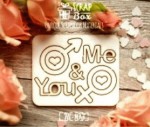 Чипборд 'Me and you' 45х35мм Hi-103 Hi-103