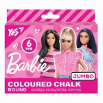 Крейда кольорова YES Barbie, 6 шт, JUMBO, 400463 400463