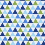 Тканина Robert Kaufman by Ann Kelle Блакитні та зелені трикутники 50*55 см. AAK-13390-11
