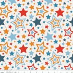 Ткань Riley Blake 'Lucky Star' Различные звезды на кремовом фоне 50*55 см. C4830-CREAM