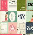 Аркуш картону Sew Fun, Carta Bella 30x30см, CB-SL25012 SL25012