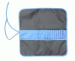 Пенал для кистей с ткани мокрый асфальт+синий, 37*37см.