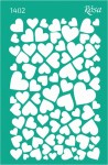 Трафарет самоклеющийся Фоновый серия 'Влюбленные сердца', 13*20см, №1402 1402