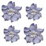 Цветы кудрявой фиалки, синие, d5см - 2шт., d4,2см - 2шт. SCB291005 SCB291005
