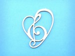 Чипборд 'Серце музики' 45х35мм М0580 М0580