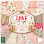 Набор бумаги для скрапбукинга Love Story, 20x20см, 48арк., First Edition 