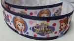 Лента репсовая Sofia the First 2,5см. 19663 1м