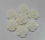 Роза акрил, белая, 2 см, 1шт.
