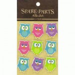 Набор брадс 'Bright Owls', совы металличиские, 9шт. Spare parts 565168