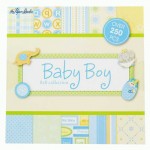 Набор бумаги 'Baby Boy Collection' 20х20см, 16листов+6наклеек, the Paper Studio 386383
