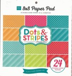 Набір двостороннього паперу для скрапбукінгу Dots and stripes, 20Х20см, 24арк. Echo Park