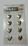 Набір брадсів золотистих , Сердечка  8шт. Gold, Heart , Paper Studio