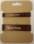 Набір декоративних стрічок Hand Made, коричнева, 0,9см, 1,5см по 2м. HY119386 HY119386