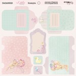 Двусторонняя бумага для скрапбукинга 20 * 20см 'Конверты' (LittleBunny) 190 г / м SM2400020