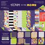 Набор двусторонней бумаги для скрапбукинга 20 * 20см 'Ticket to the moon' 10 листов, 190г / м2 SM3200016