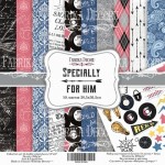 Набор двусторонней бумаги для скрапбукинга 30 * 30см 'Specially for Him', 200г / м2, 10 л. FDSP-01043