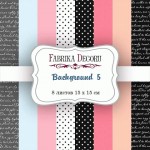 Набор двусторонней фоновой бумаги для скрапбукинга 15 * 15 см 'Background 5 ', 200г / м2, 8 л. FDSP-03005