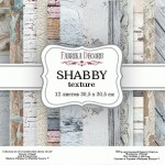 Набор двустороннего фонового бумаги для скрапбукинга 30 * 30см 'Shabby texture', 175г / м2, 12 л FDSP-04005