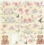 Лист с картинками для вырезания. Набор 'Baby Shabby' FDSP-02011