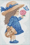 Алмазна мозаїка без підрамника 'Маленька дівчинка', 20х20см, AMC7726 AMC7726