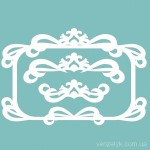 Чипборд 'Набор рамка + вензель 03 '60х90мм, R-053 R-053