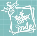 Чипборд 'Набор рамка + гилочкаьSmile' 80 * 80мм R-128 R-128