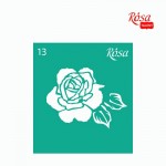 Трафарет багаторазовий самоклеючий серія 'Квіти', 9*10см, №13 Rosa Talent №13