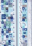 Папір дизайнерський Новорічний календар-срібний, А4, 300г/м2, Heyda 