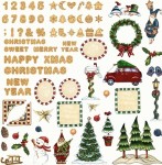 Папір двосторонній для скрапбукінгу, 30*30см 'New Year`s magic' 9, 200г/м2 5316050 5316050