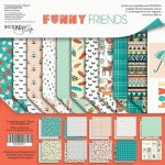 Набор двусторонней бумаги для скрапбукинга 30*30см 'Funny Friends' 10 листов, 190г/м2 SM4800011