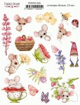 Набір наклейок (стікери) 'Happy mouse day', 16шт., 21*16см, FDSTK-245 FDSTK-245