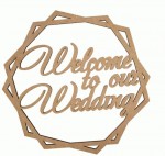 Напис декоративний „Welcome to our wedding', МДФ, 42х42см, ROSA TALENT