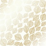 Лист одностороннього паперу з фольгуванням 'Golden Delicate Leaves', 30*30см, 200г/м2, 03-010 03-010