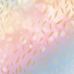 Лист двусторонней бумаги с фольгированием 'Golden Feather Bokeh effect', 30 * 30см, 200г / м2, 06-011 06-011