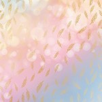 Лист двостороннього паперу з фольгуванням 'Golden Feather Bokeh effect', 30*30см, 200г/м2, 06-011 06-011