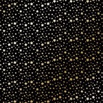 Лист одностороннього паперу з фольгуванням 'Golden stars black', 30*30см, 200г/м2, 09-009 09-009