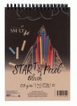 Альбом для рисунку на спіралі STAR T А5, 120г/м2, 20л, чорний папір, SMILTAINIS 5PS-20/BLACK/T