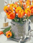 Набір для малювання, акриловий живопис за номерами 'Жовті тюльпани', 35*45см
