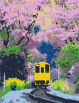 Набор-стандарт, картина по номерам, акриловый живопись 'Яркий поезд', 35 * 45см, ROSA START