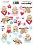 Набор наклеек (стикеры) 'Valentines day 7', 21 * 16см, FDSTK-099 FDSTK-099