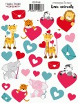 Набір наклейок (стікери) 'Love animals', 21*16см, FDSTK-088 FDSTK-088