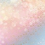 Лист двусторонней бумаги с фольгированием 'Golden stars Bokeh effect', 30 * 30см, 200г / м2, 09-010 09-010