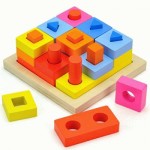 Дерев’яний сортер 'Розвиваючі блоки', Shape Block Stacking, 8558, TOP BRIGHT 8558