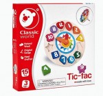 Игрушка деревянная 'Часы сортер', Tic-Tac, 3655, CLASSIC WORLD 3655