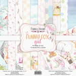 Набор двусторонней бумаги для скрапбукинга 30,5*30,5см 'Funny Fox Girl', 250г/м2, 10 л. 01105 01105