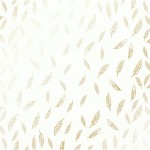 Лист одностороннього паперу з фольгуванням 'Golden Feather White', 30*30см, 200г/м2, FDFMP-06-010 FDFMP-06-010