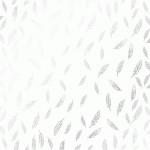 Лист одностороннього паперу з фольгуванням 'Silver Feather White', 30*30см, 200г/м2, FDFSP-06-014 FDFSP-06-014