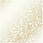 Лист односторонней бумаги с фольгированием 'Golden Butterflies White', 30*30см, 200г/м2, FDFMP-21-001 FDFMP-21-001