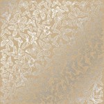 Лист одностороннього паперу з фольгуванням 'Silver Butterflies Kraft', 30*30см, 200г/м2, FDFMP-21-012 FDFMP-21-012